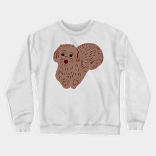 Fluffy Brown Doggie Crewneck Sweatshirt